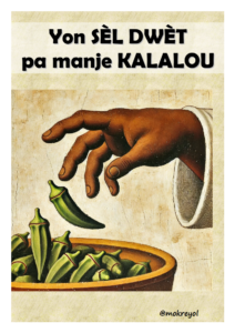 Yon sèl dwèt pa manje kalalou